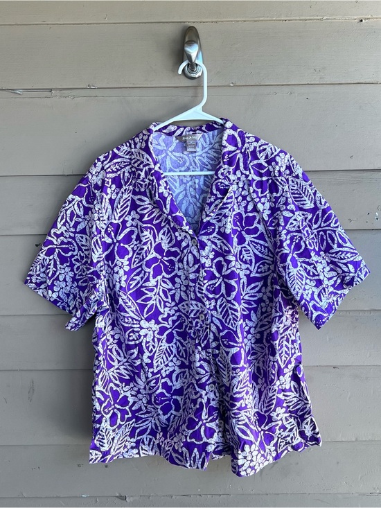 White Stag Tops - White Stag Floral Cotton Blend Button Down Shirt Size 3x Vacation Resortwear